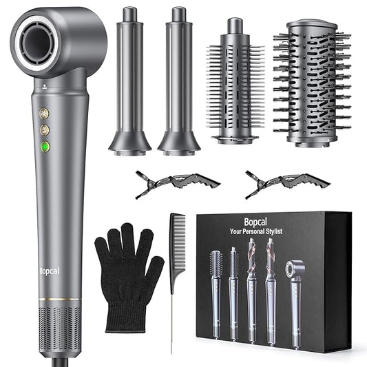 5 in 1 Air Wrap Hair Styler for Women - High-Speed Frizz-Free Hair Dryer Brush, Ion Fast Drying Auto Wrap Cruler, No Heat Damage Air Styler Wrap - Curl, Volumize, Straighten, Gift Idea